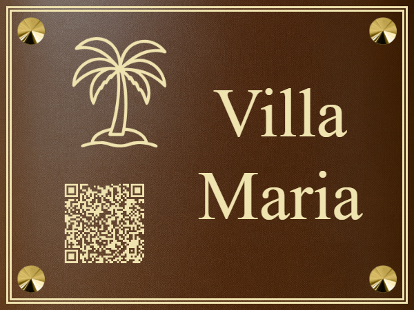 Plaque maison effet rouille