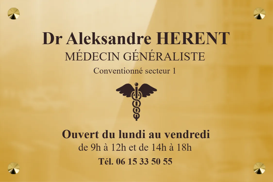 Plaque médecin généraliste