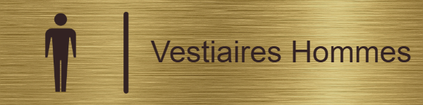 Plaque vestiaires hommes