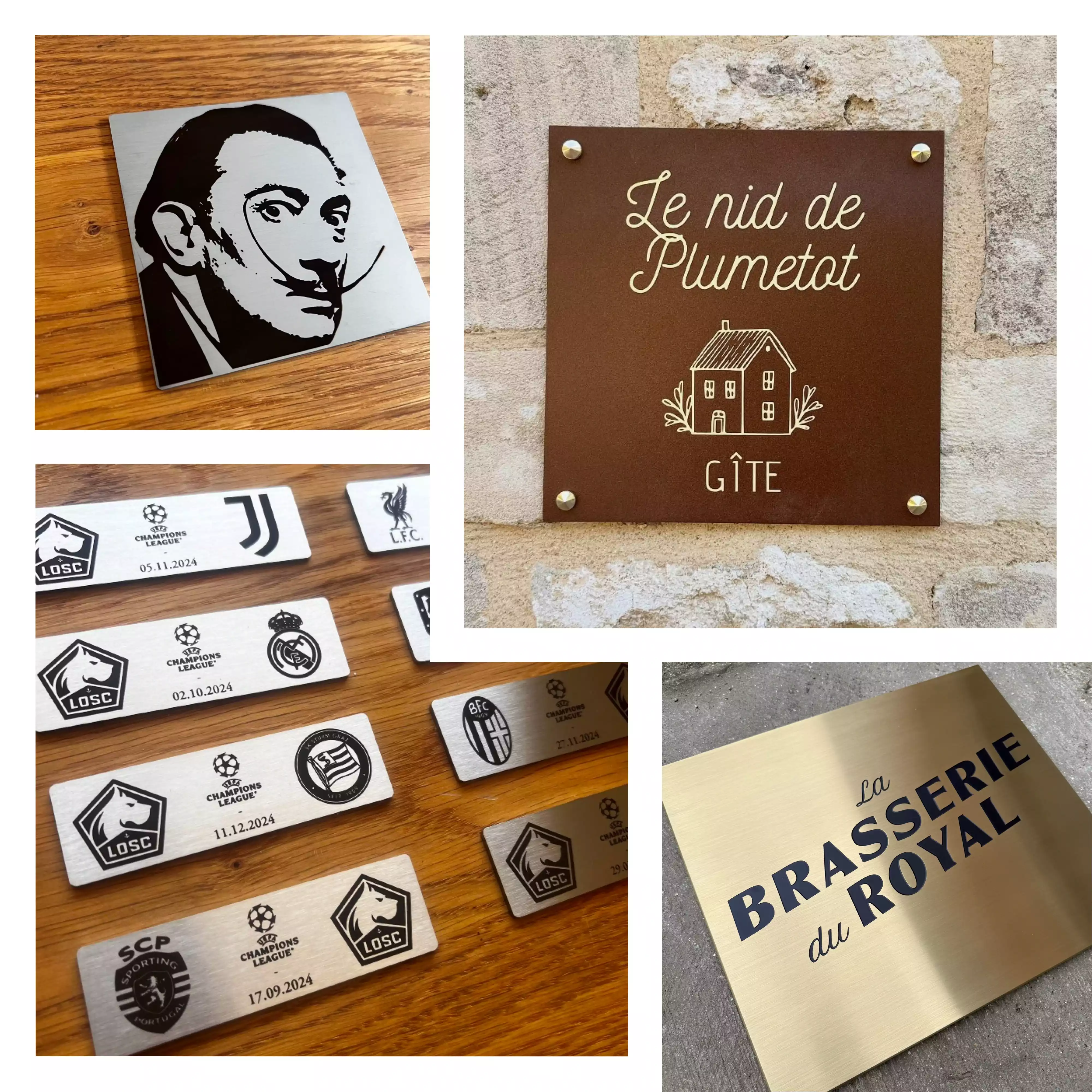 Exemples de plaques personnalisées