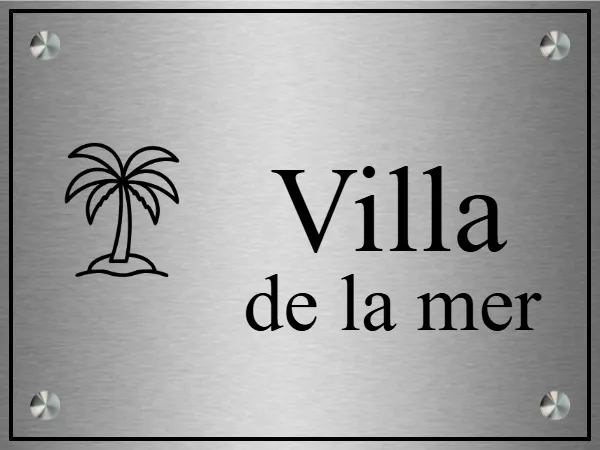 plaque de villa - Plaque personnalisée - en inox