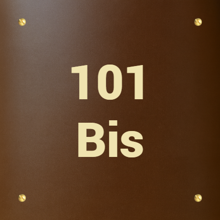 Plaque numéro de maison effet rouille - en Ral effet rouille - taille 150x150 mm - Ral effet rouille • 150x150 mm • Vis apparentes