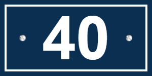 Plaque numéro de maison - en Aluminium bleu - taille 100x50 mm - Aluminium bleu • 100x50 mm • Vis apparentes