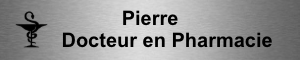 Plaque Pharmacien - en Inox - taille 100x20 mm - Inox • 100x20 mm • Sans fixation