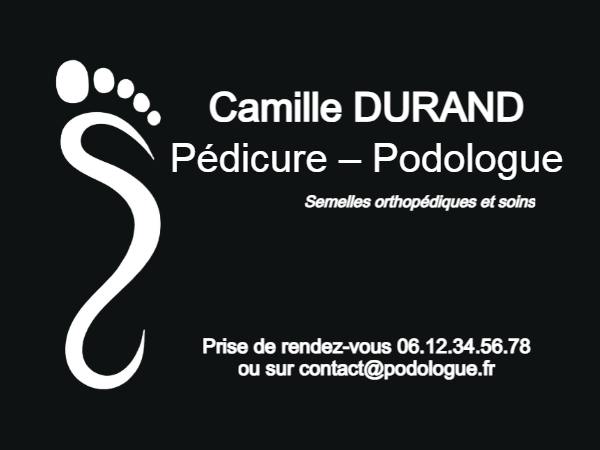 Plaque Podologue - Plaque personnalisée - en aluminium noir