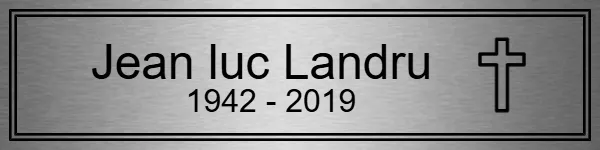 Plaque funeraire - Plaque personnalisée - en inox