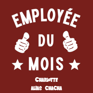 Employée du mois (Femme) - en Aluminium rouge - taille 100x100 mm - Aluminium rouge • 100x100 mm • Sans fixation