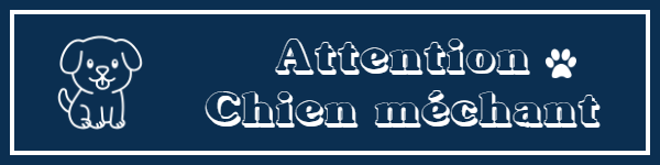 Attention chien méchant - Plaque personnalisée - en aluminium bleu