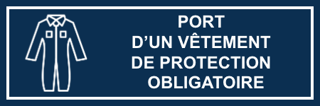 Pictogrammes Obligation - en Aluminium bleu - taille 150x50 mm - Aluminium bleu • 150x50 mm • Double-face VHB 3M