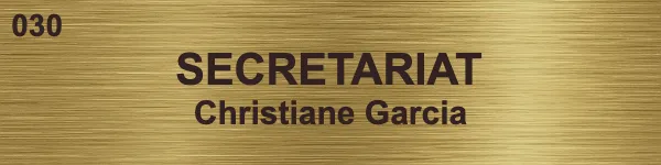 Plaque de bureau - Plaque personnalisée - en laiton brossé