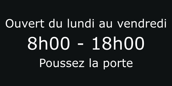 Plaques Horaires Ouverture - Plaque personnalisée - en aluminium noir