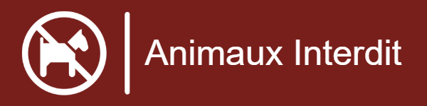 Plaque de porte "Animaux Interdit" - Plaque personnalisée - en aluminium rouge