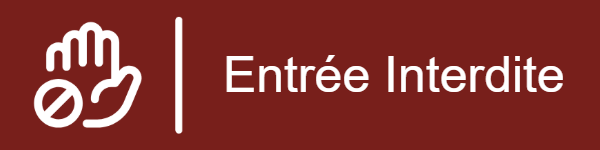 Plaque de porte "Entrée Interdite" - Plaque personnalisée - en aluminium rouge
