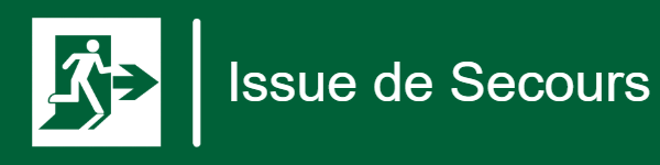 Plaque de porte "Issue de Secours" - Plaque personnalisée - en aluminium vert