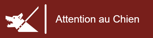 Plaque de porte "Attention au Chien" - Plaque personnalisée - en aluminium rouge