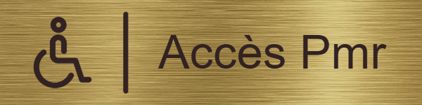 Accès PMR - Plaque personnalisée - en laiton brossé