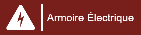 Plaque de porte "Danger Électrique" - en Aluminium rouge - taille 200x50 mm - Aluminium rouge • 200x50 mm • Sans fixation