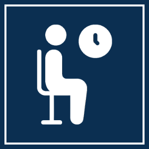 Plaque Salle d'Attente - en Aluminium bleu - taille 100x100 mm - Aluminium bleu • 100x100 mm • Sans fixation