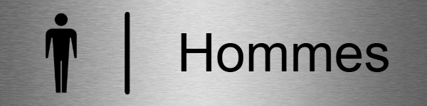 Toilettes Hommes - en Inox - taille 200x50 mm - Inox • 200x50 mm • Sans fixation